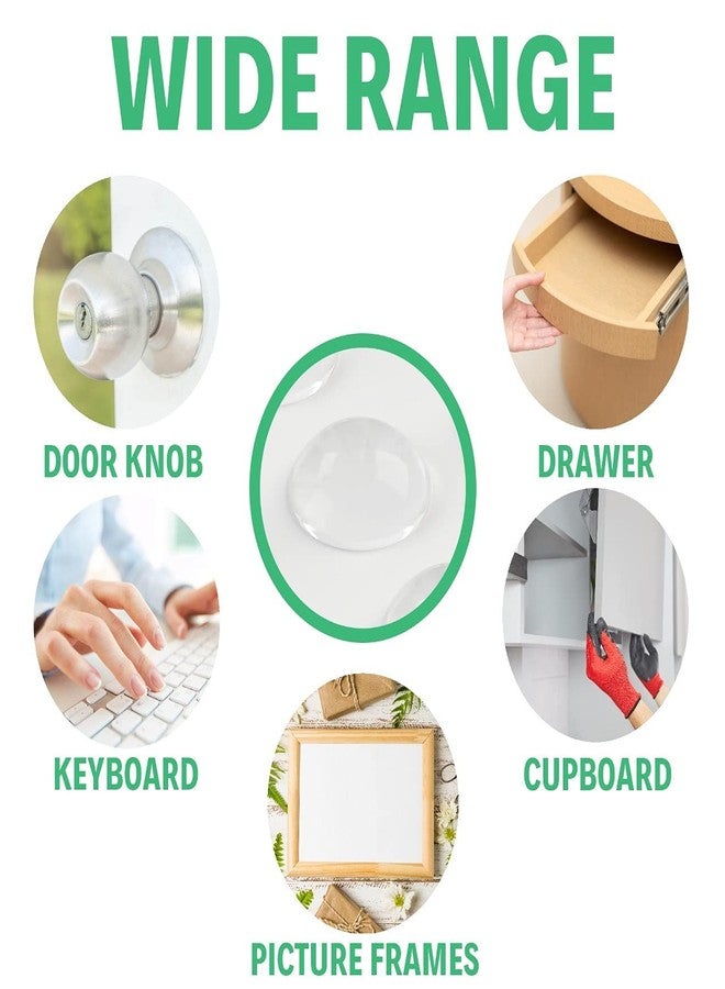 Dampone Cabinet Door Rubber Bumpers 200 Pcs Self Adhesive Sound Dampening Clear Bumper Pads for Drawers, Table Tops, Cupboard, Picture Frames, Glassware and Furniture (Hemispherical) - Image 4